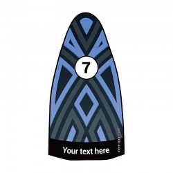 Fin sticker: Geometric "Totem" dark blue below