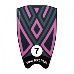 Fin sticker: Geometric "Totem" pink top