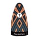 Fin sticker: Geometric "Totem" orange below