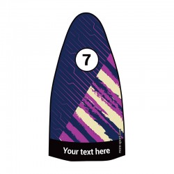 Fin sticker: Geometric "Kynetic" purple below