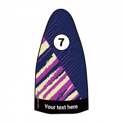 Fin sticker: Geometric "Kynetic" purple below