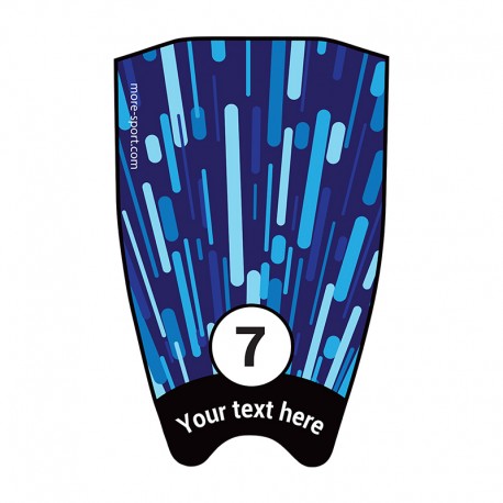 Fin sticker: Geometric "Fast" dark blue top