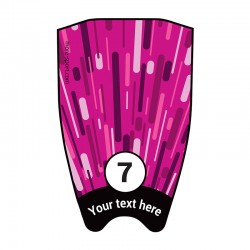 Fin sticker: Geometric "Fast" pink top