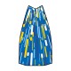 Fin sticker: Geometric "Fast" blue and yellow top