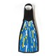 Fin sticker: Geometric "Fast" blue and yellow top